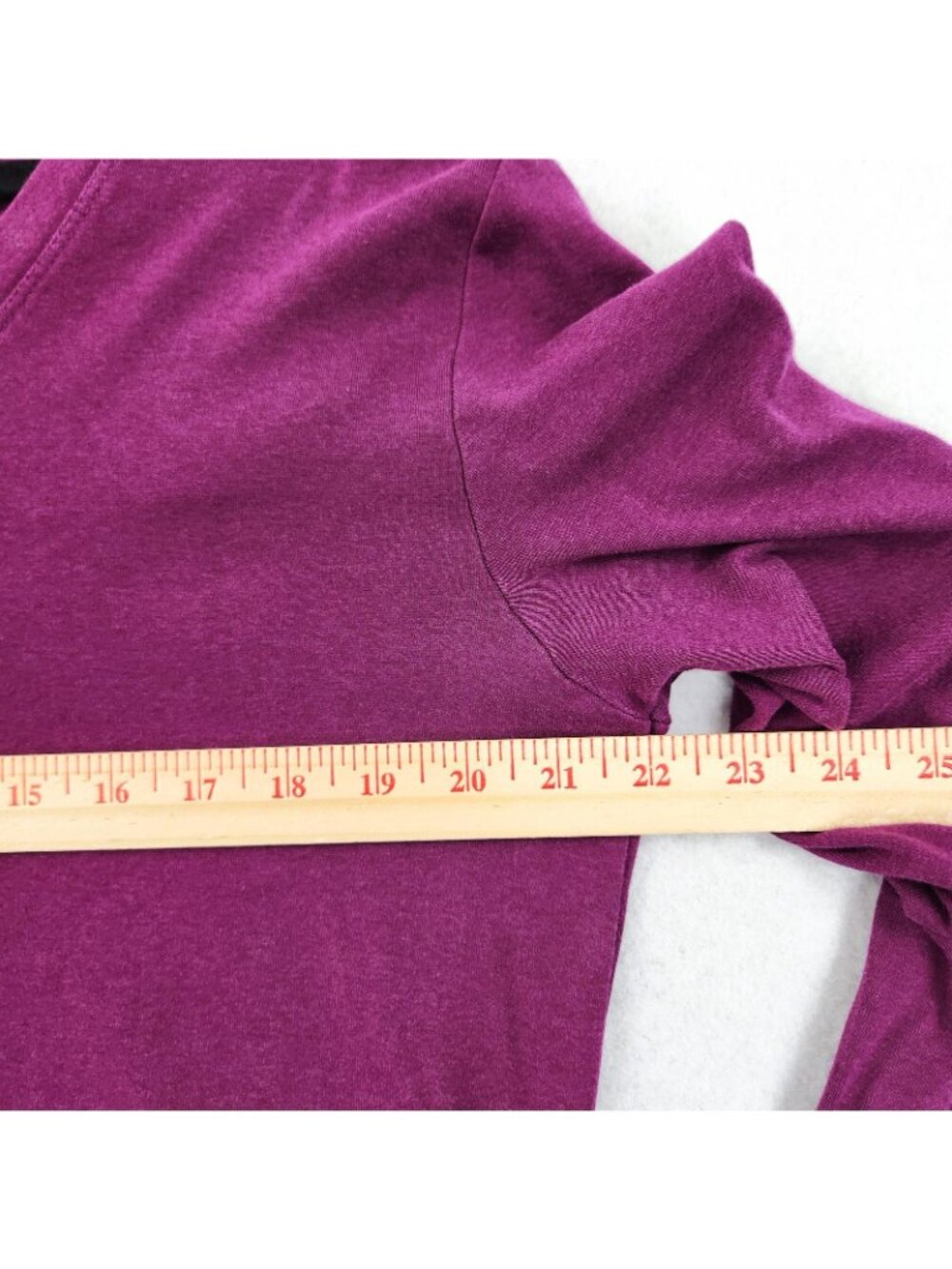Eddie Bauer Shirt Womens XL Purple V Neck Long Sleeve Jersey Basic Casual Top - Picture 3 of 9
